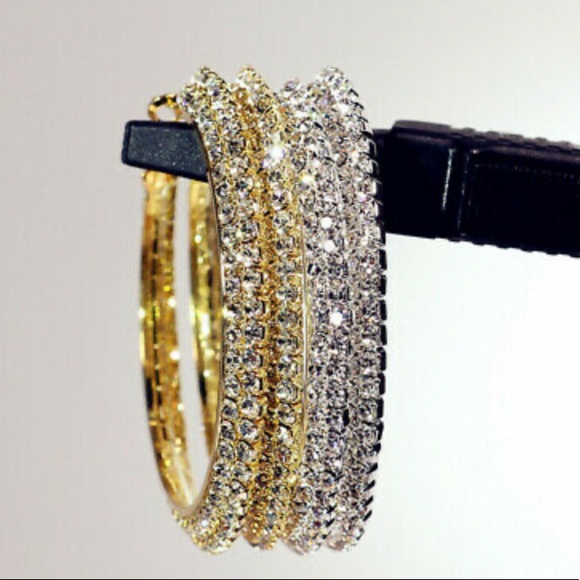 New 925 sterling silver Hoop Earrings Gifts - Picture 2 of 5